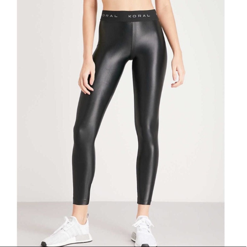 KORAL sz S Aden Black lustrous midrise legging - Picture 6 of 9